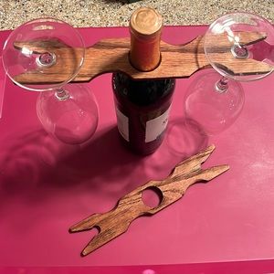 Custom wooden wine glass/bottle display